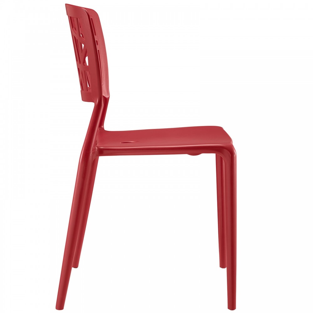 Astro Dining Side Chair, Red