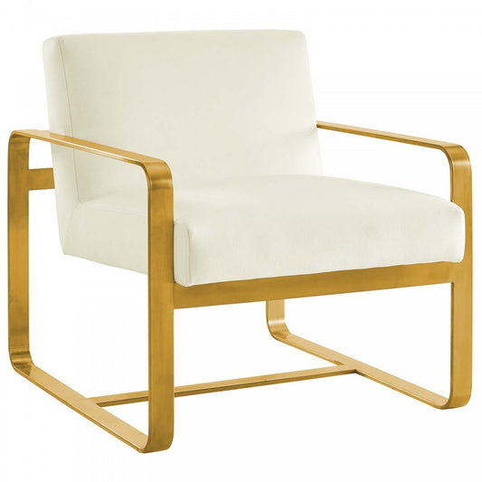 Astute Performance Velvet Armchair, Ivory
