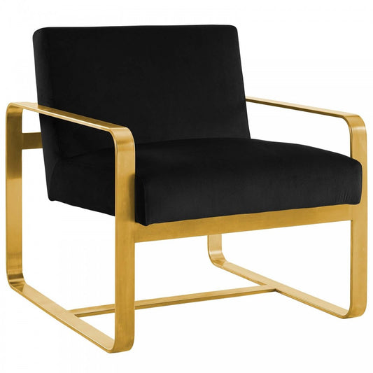 Astute Performance Velvet Armchair, Black