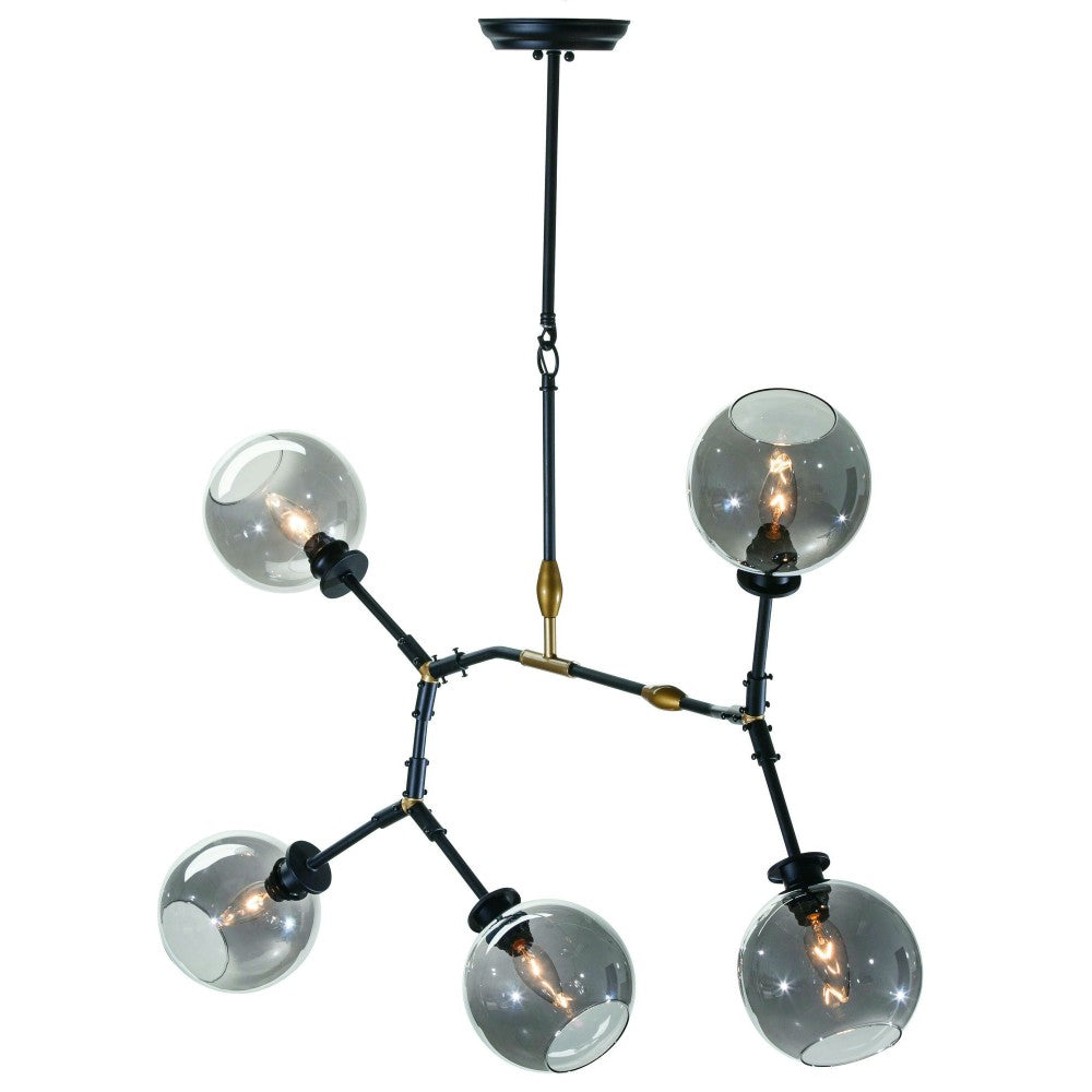 Atom 5 Gray Glass Pendant Lighting