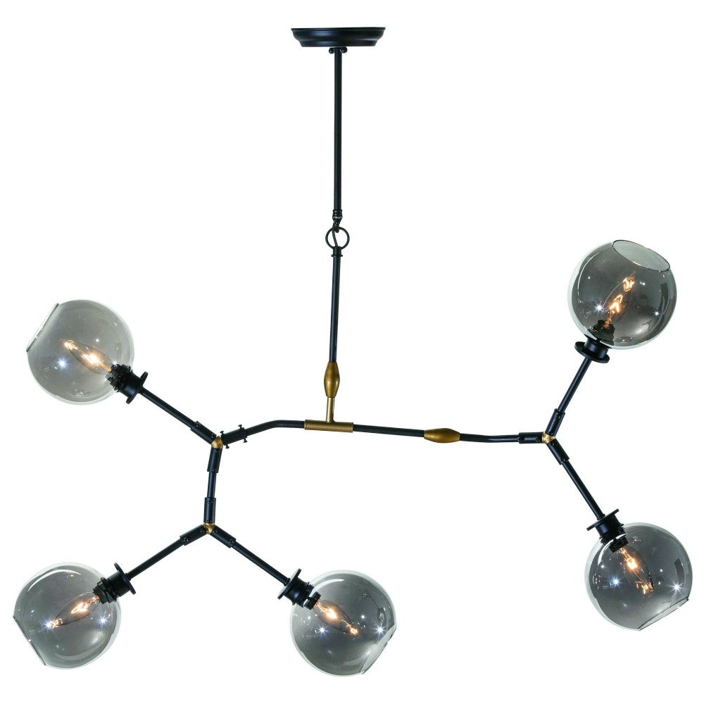 Atom 5 Gray Glass Pendant Lighting