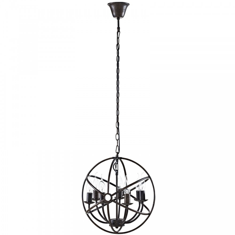 Atom Chandelier, Brown