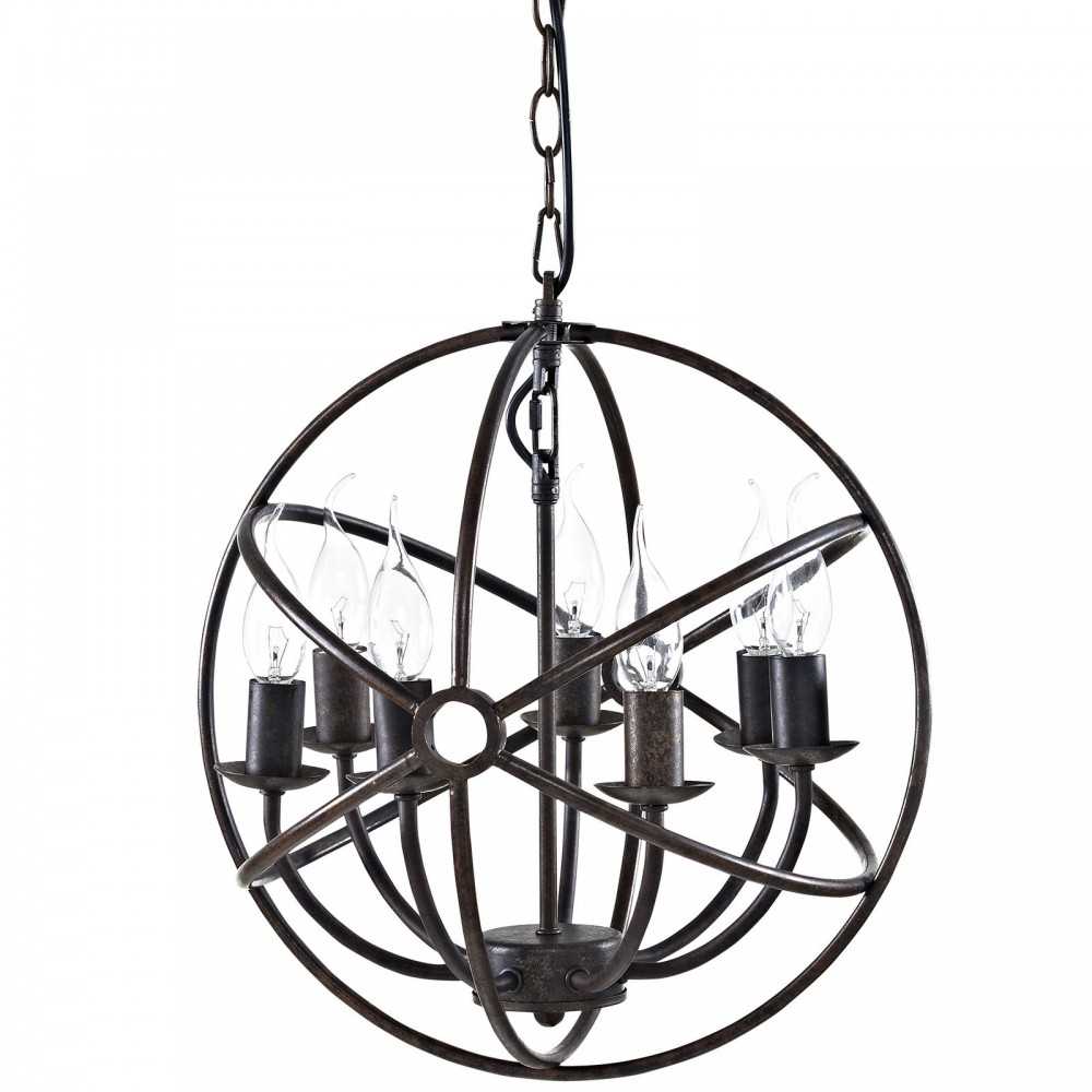 Atom Chandelier, Brown