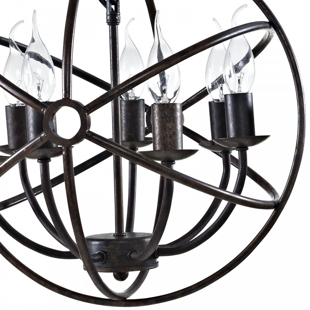 Atom Chandelier, Brown