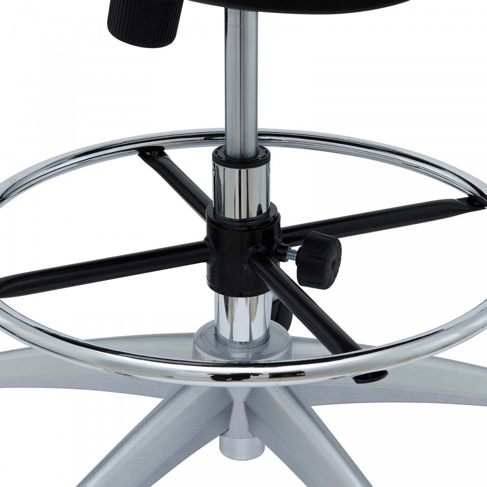 Attainment Vinyl Drafting Chair, Brown