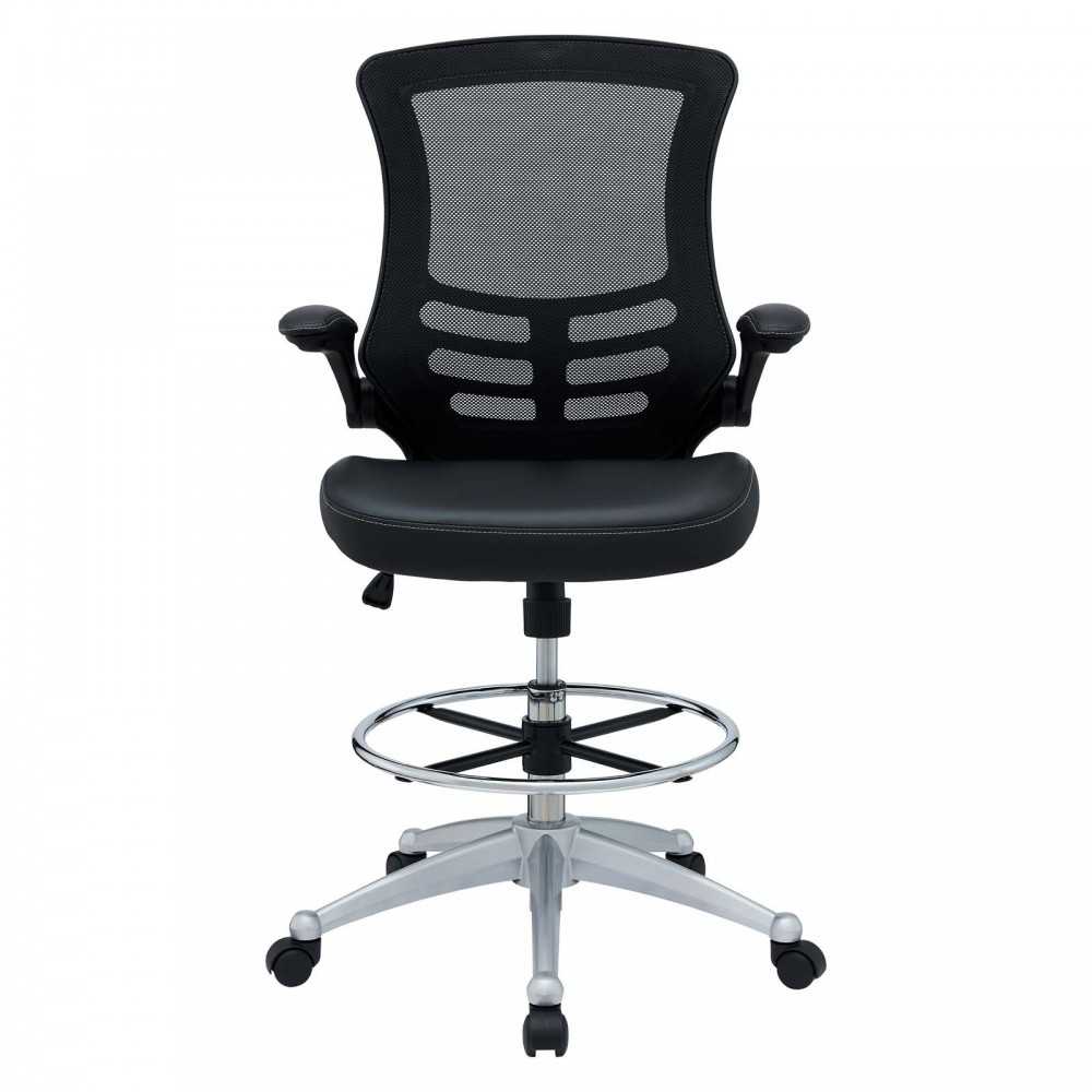 Attainment Vinyl Drafting Chair, Black
