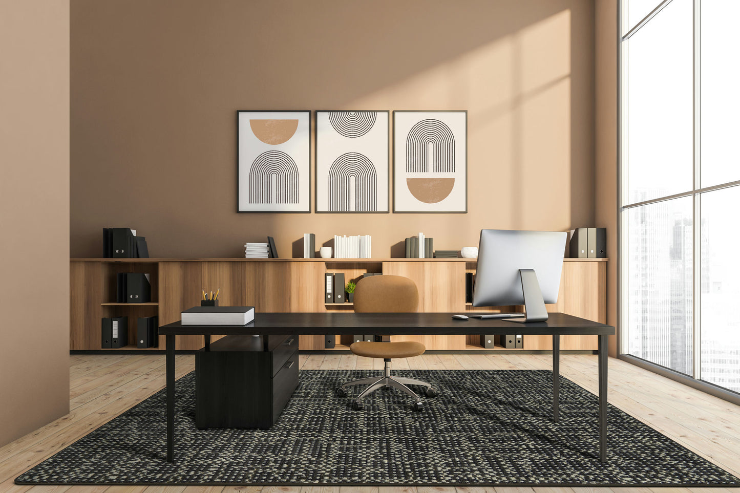 Attractive Choice 5'4" x 7'8" area rug in color Onyx