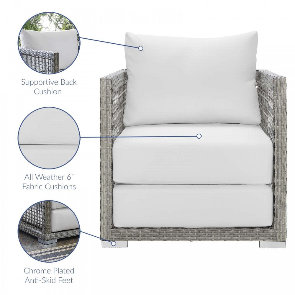 Aura Rattan Outdoor Patio Armchair, Gold