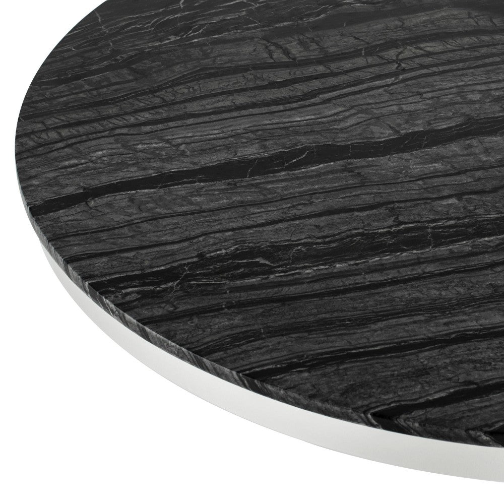 Aurora Black Wood Vein Stone Coffee Table, HGNA292