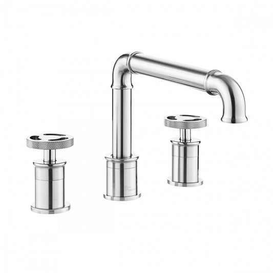 Avallon 8 in. Widespread, 2-Handle Wheel, Bathroom Faucet in Chrome