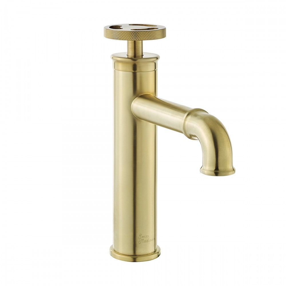 Avallon Single Hole, Single-Handle Wheel, Bathroom Faucet in Brushed Gold