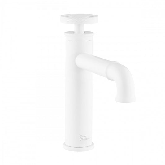 Avallon Single Hole, Single-Handle Wheel, Bathroom Faucet in Matte White