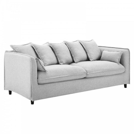 Avalon Slipcover Fabric Sofa, Light Gray