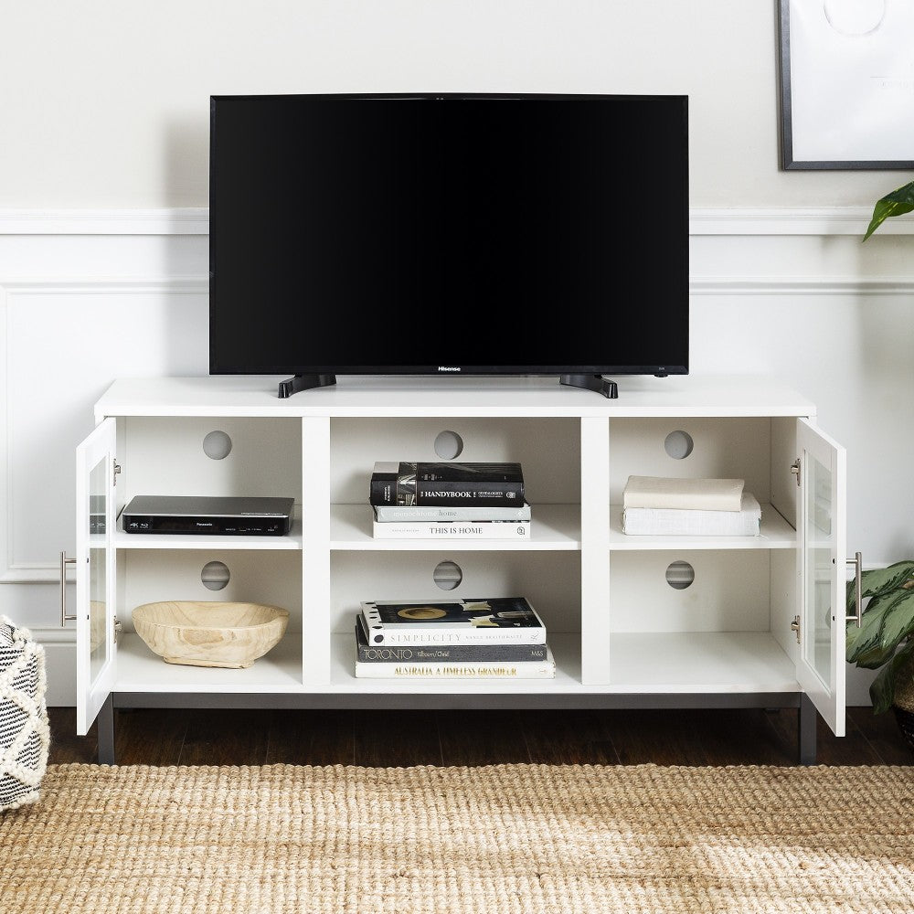 Avenue 52" Modern TV Stand - White