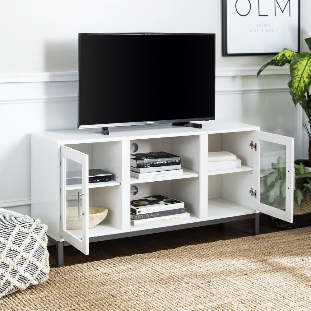 Avenue 52" Modern TV Stand - White