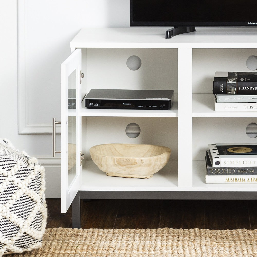 Avenue 52" Modern TV Stand - White