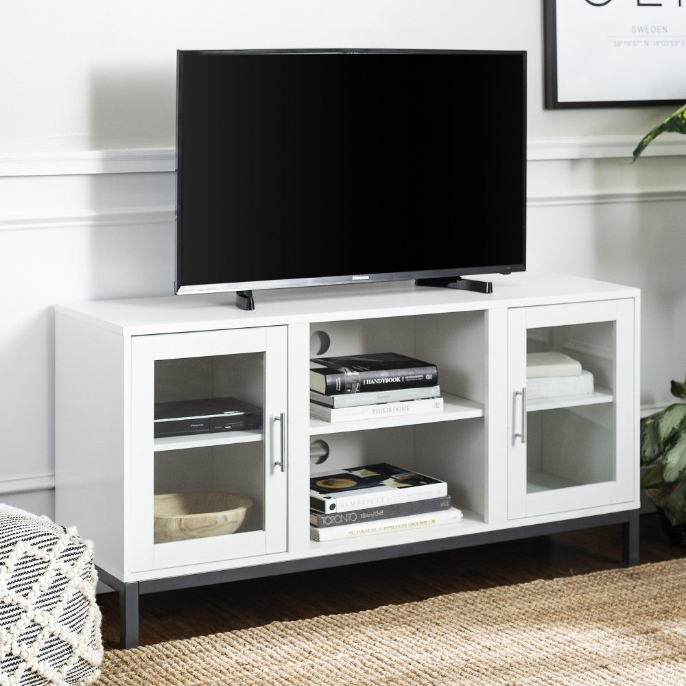 Avenue 52" Modern TV Stand - White