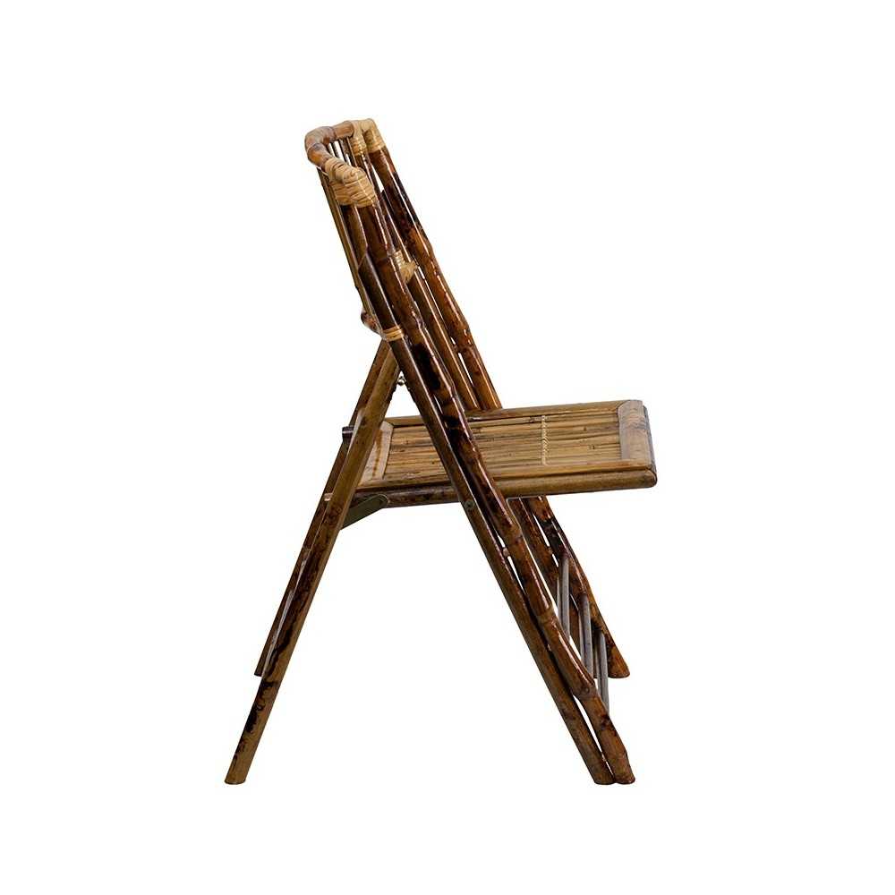 Bamboo Folding Chairs | Set of 2 Bamboo Wood Folding Chairs
