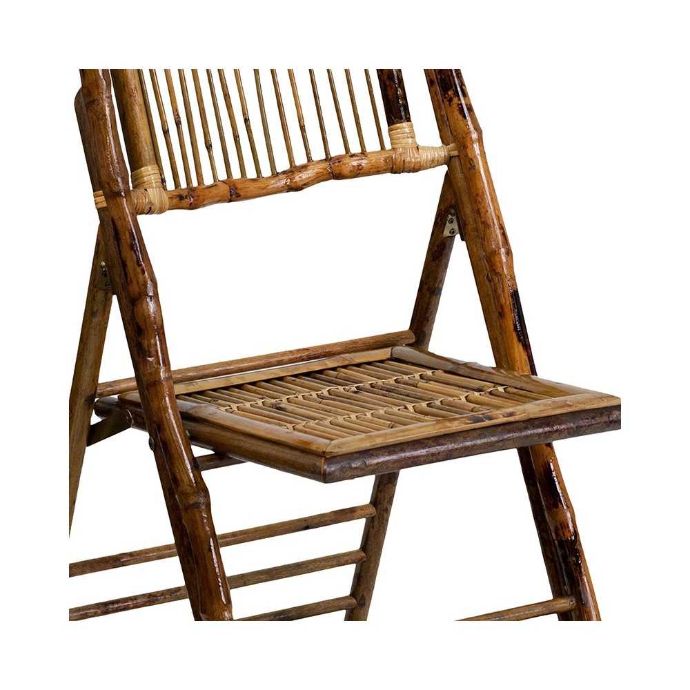 Bamboo Folding Chairs | Set of 2 Bamboo Wood Folding Chairs