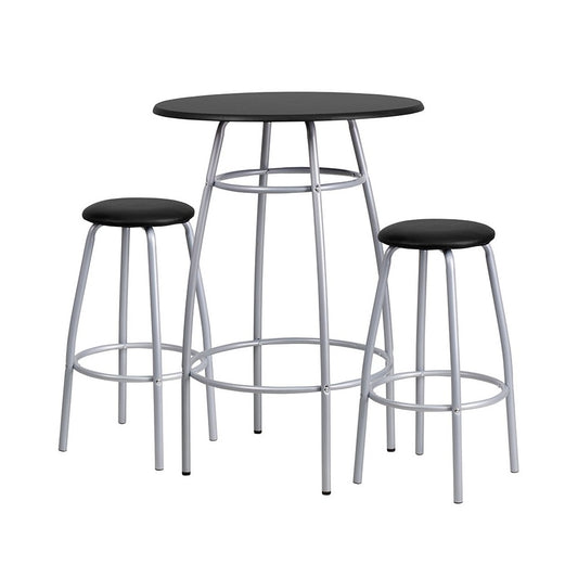 Bar Height Table Set with Padded Stools