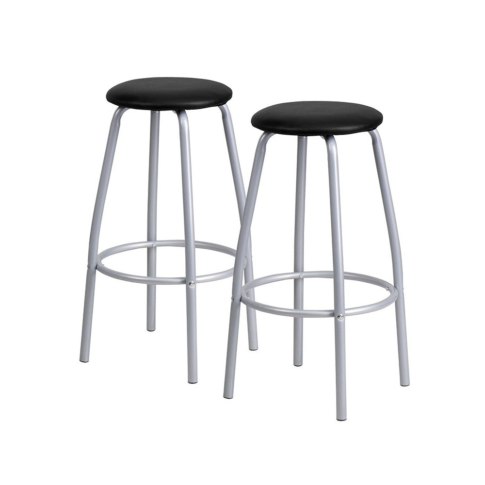 Bar Height Table Set with Padded Stools