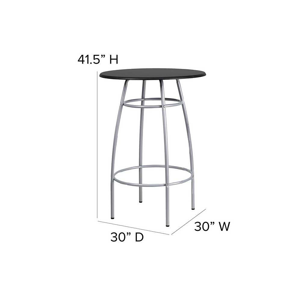 Bar Height Table Set with Padded Stools