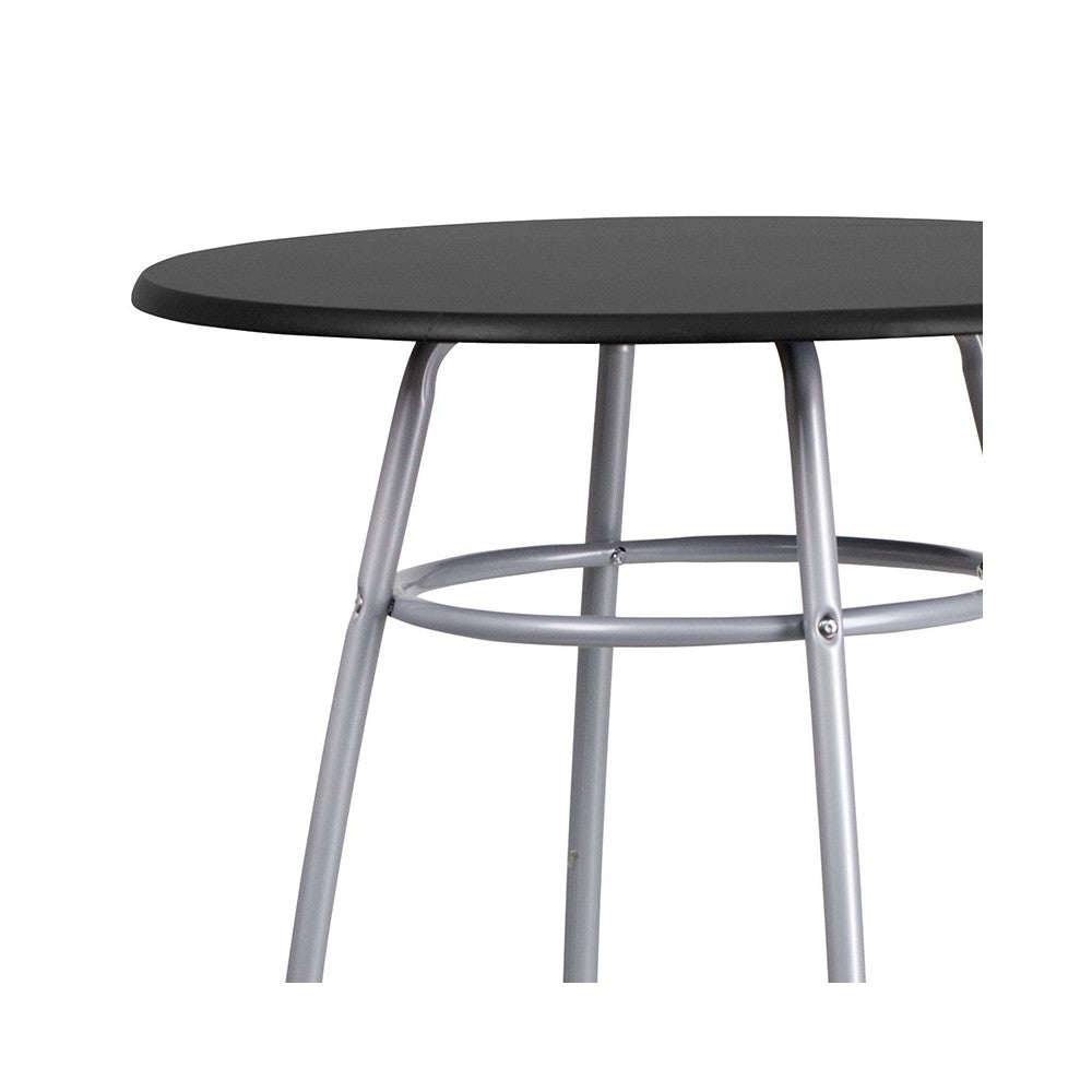 Bar Height Table Set with Padded Stools