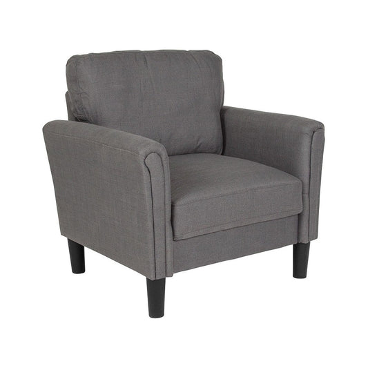 Bari Upholstered Chair in Dark Gray Fabric