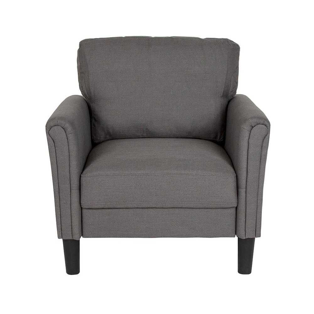 Bari Upholstered Chair in Dark Gray Fabric