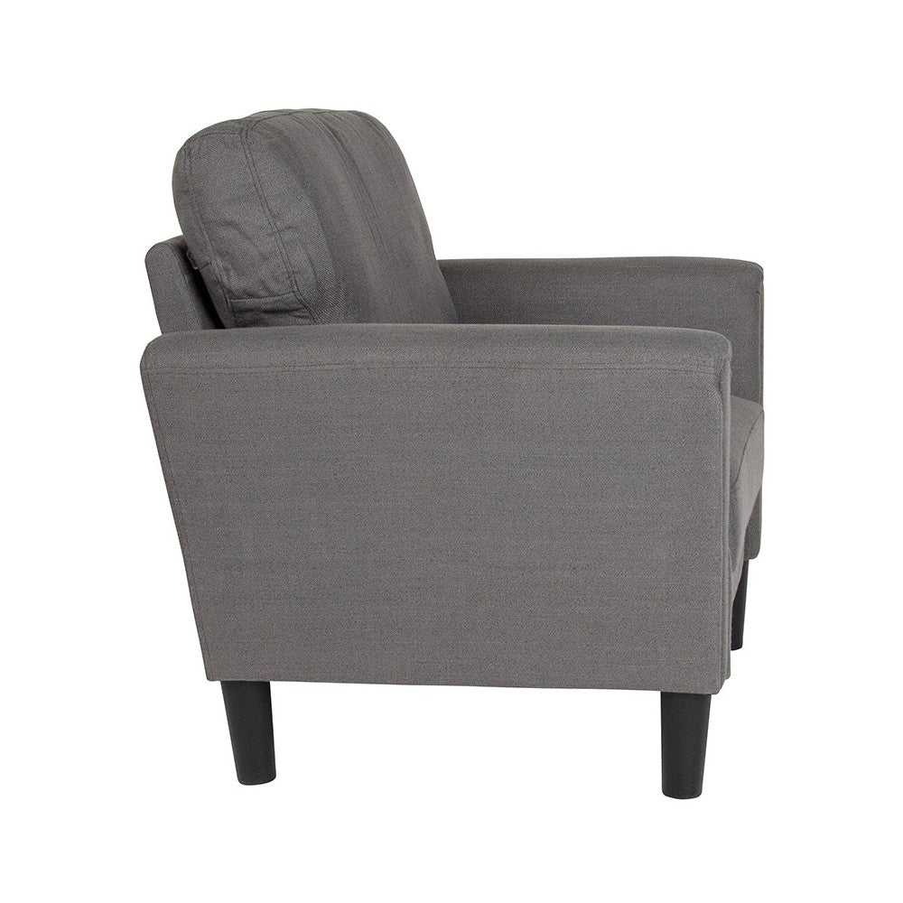 Bari Upholstered Chair in Dark Gray Fabric
