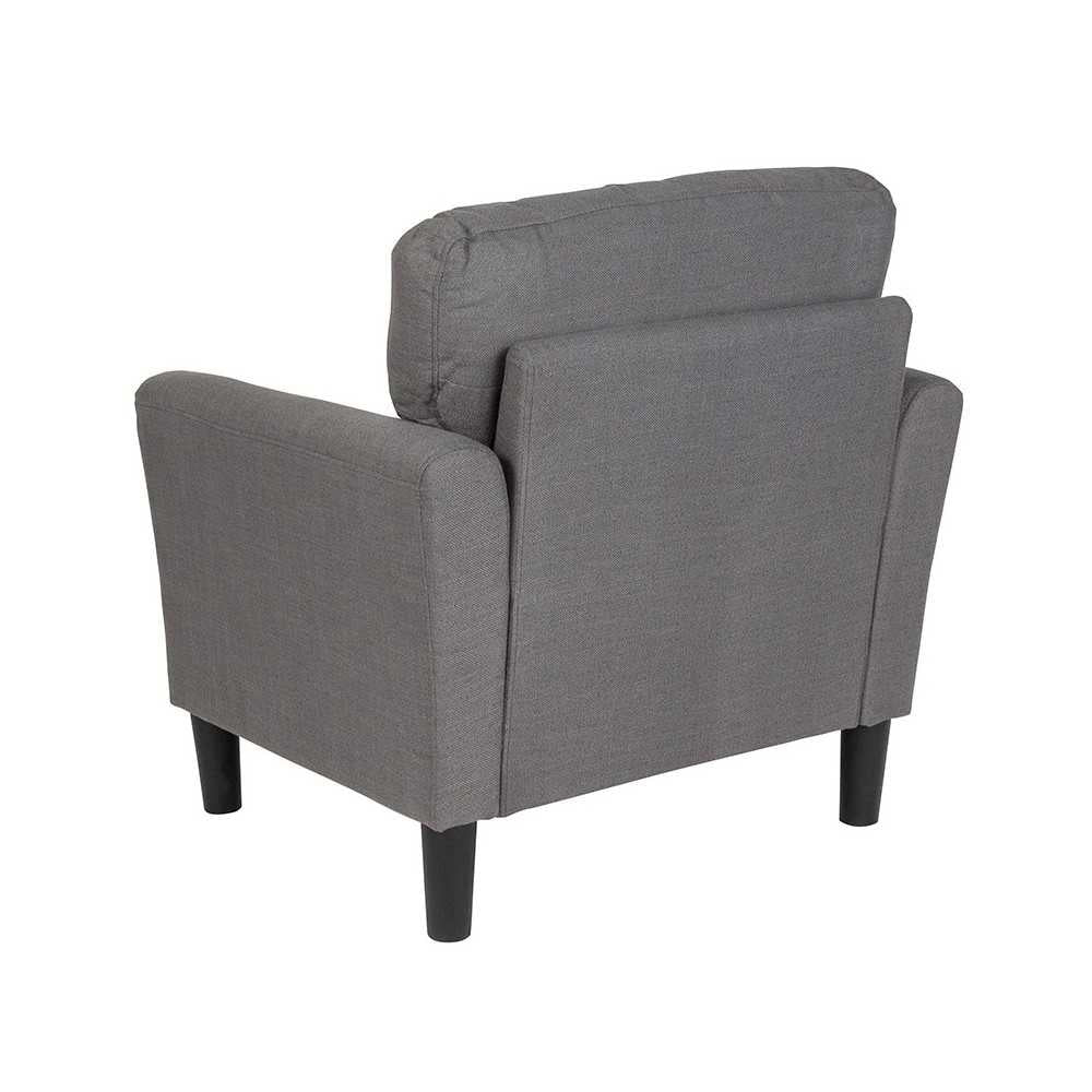Bari Upholstered Chair in Dark Gray Fabric