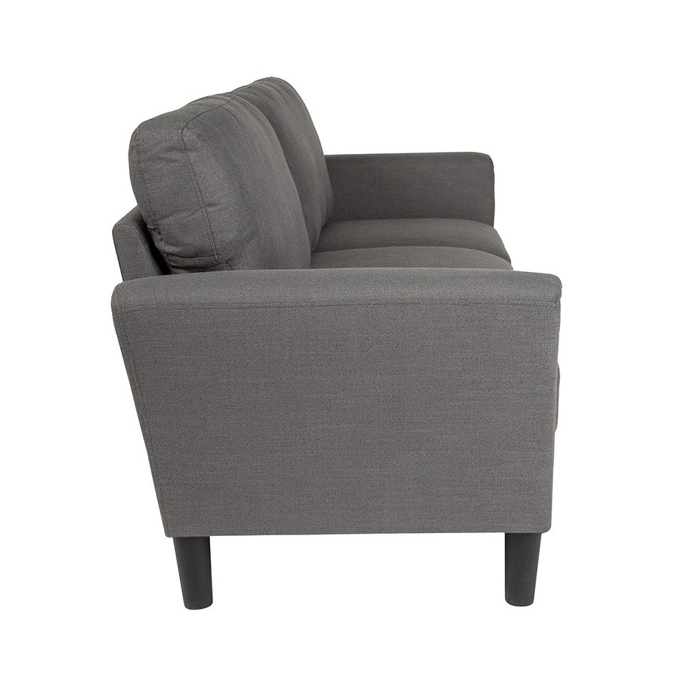 Bari Upholstered Sofa in Dark Gray Fabric