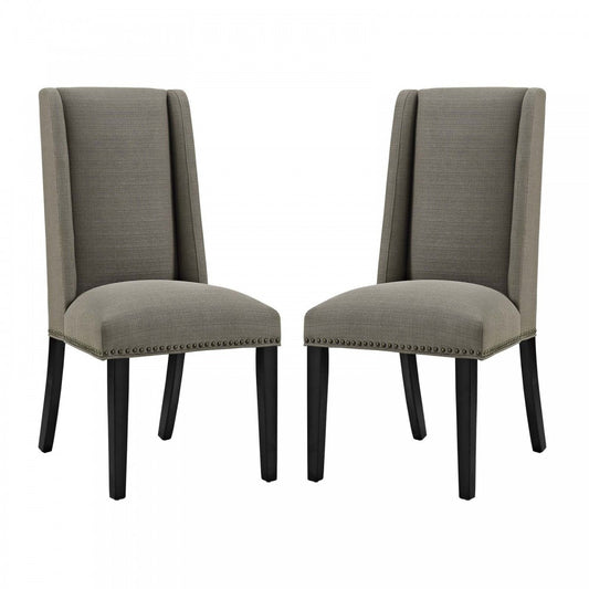 Baron Dining Chair Fabric Set of 2, Granite