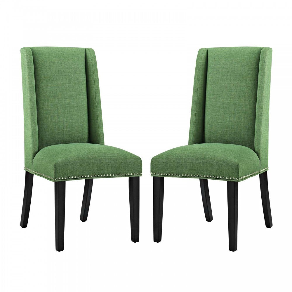 Baron Dining Chair Fabric Set of 2, Green