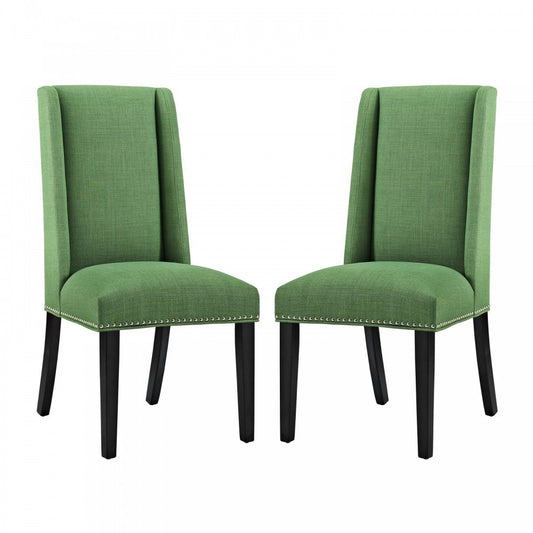 Baron Dining Chair Fabric Set of 2, Green