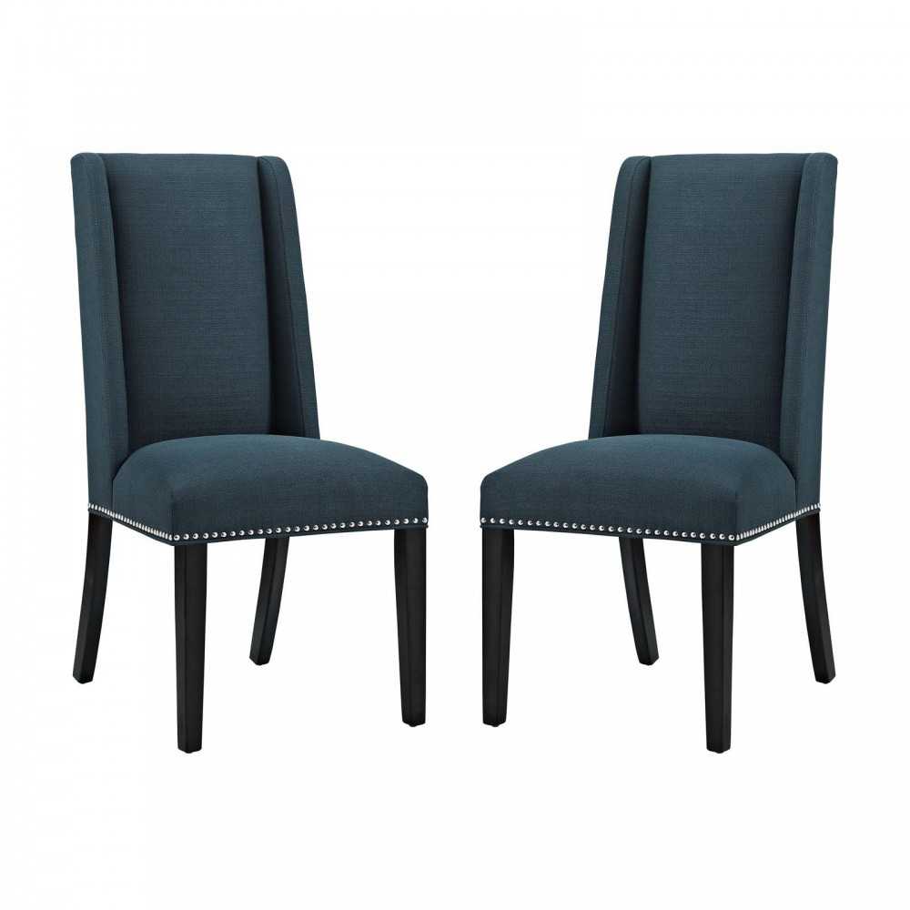 Baron Dining Chair Fabric Set of 2, Azure