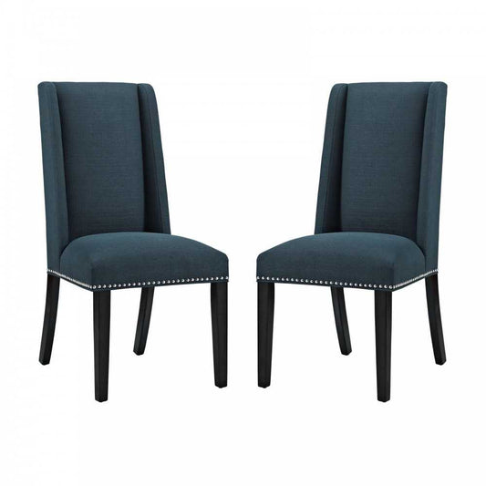 Baron Dining Chair Fabric Set of 2, Azure