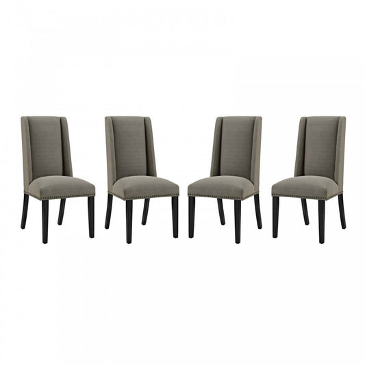 Baron Dining Chair Fabric Set of 4, Granite