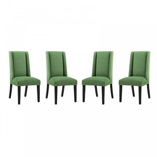 Baron Dining Chair Fabric Set of 4, Green