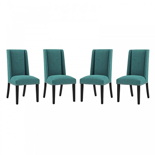 Baron Dining Chair Fabric Set of 4, Teal