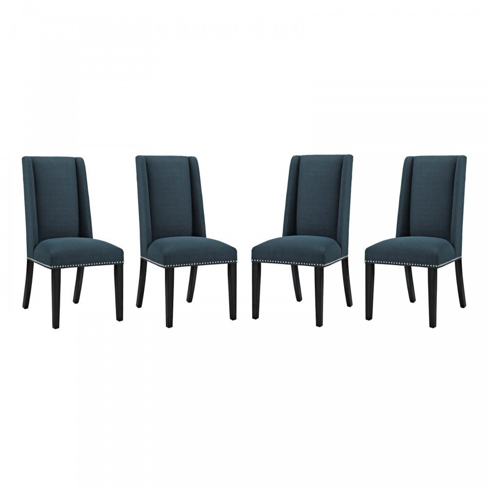 Baron Dining Chair Fabric Set of 4, Azure