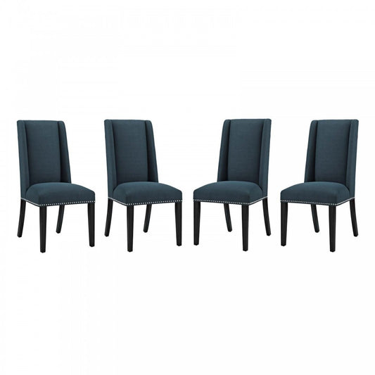 Baron Dining Chair Fabric Set of 4, Azure