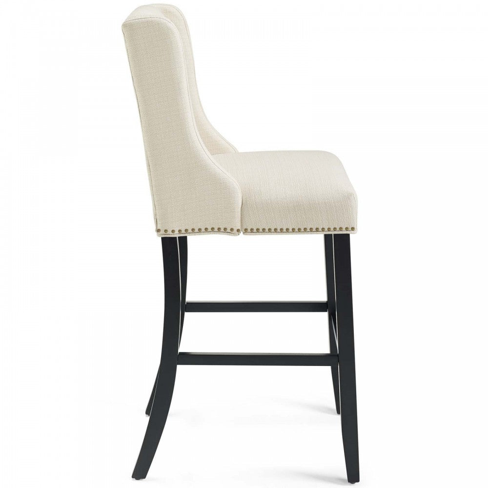 Baron Upholstered Fabric Bar Stool, Beige