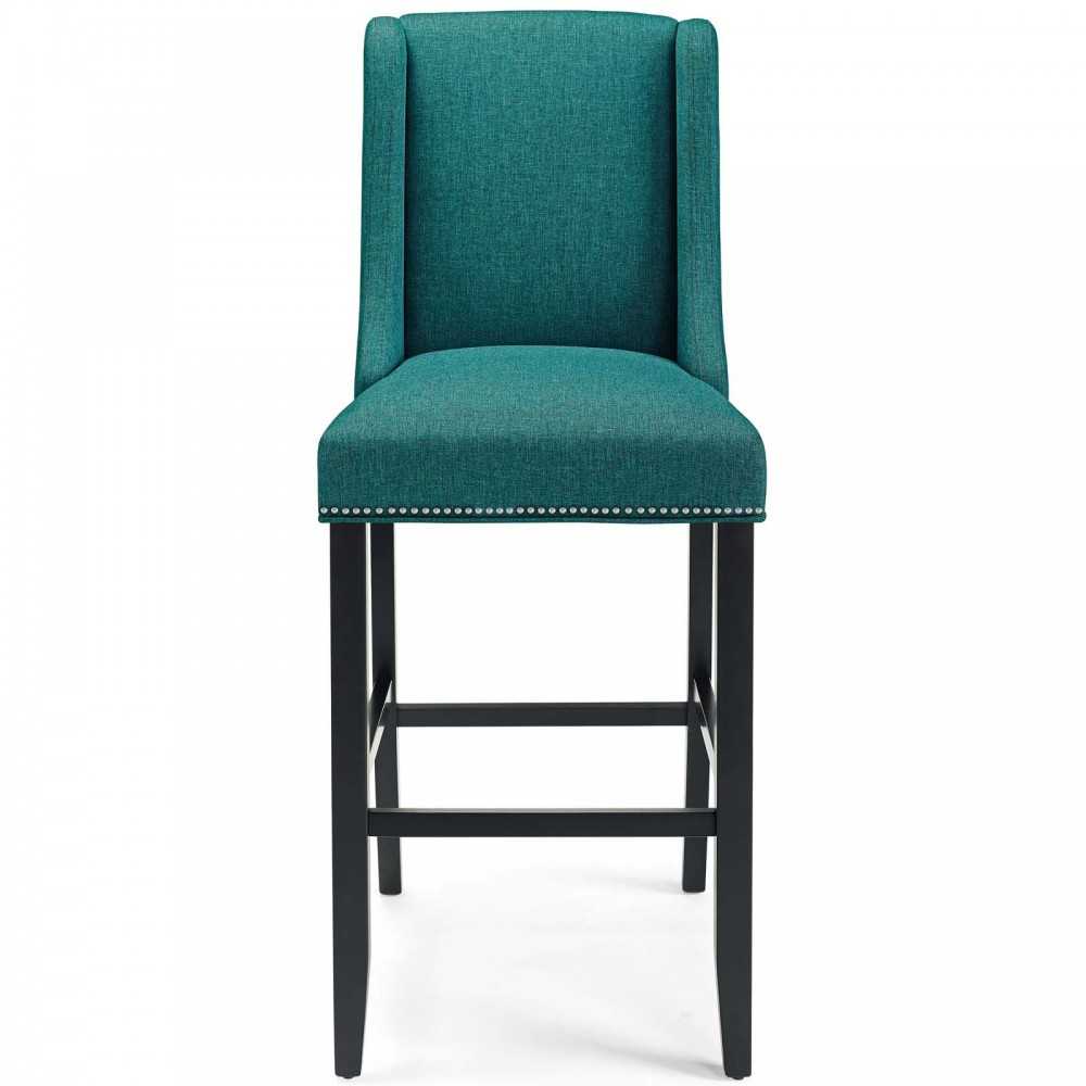 Baron Upholstered Fabric Bar Stool, Teal