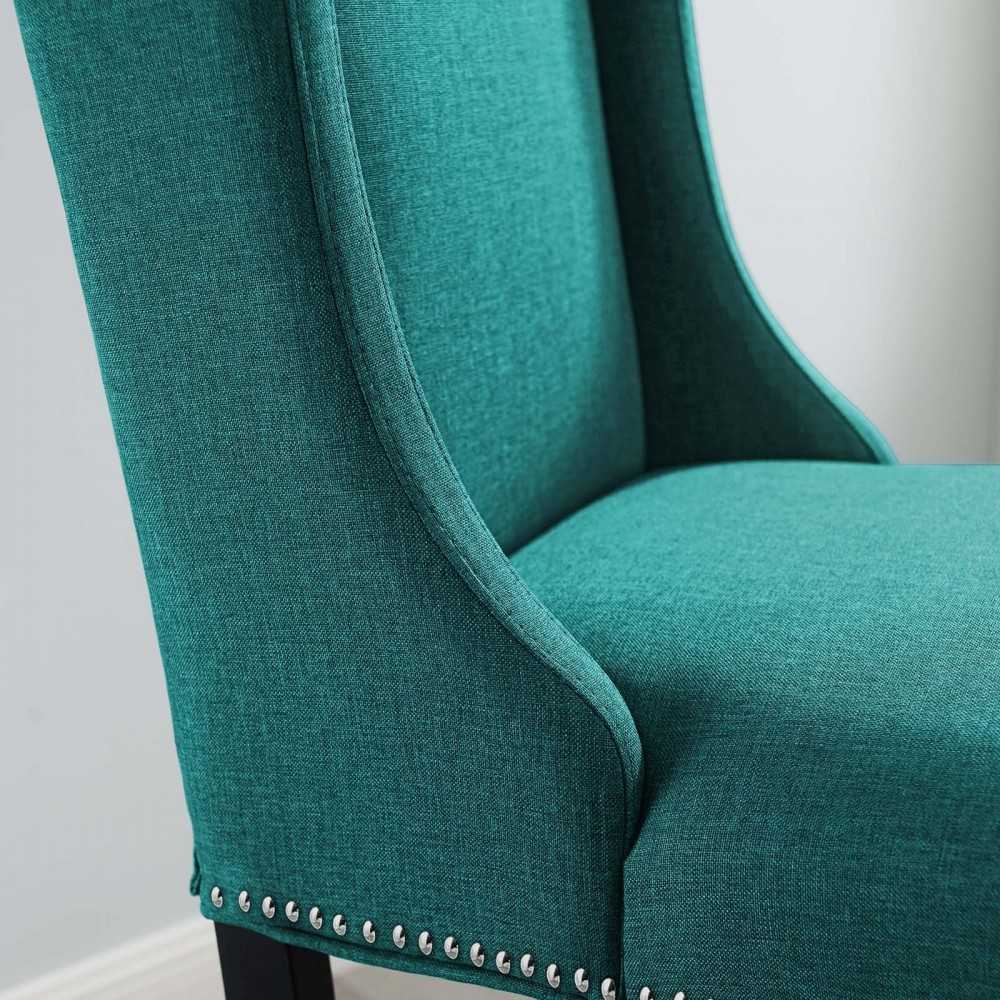 Baron Upholstered Fabric Bar Stool, Teal