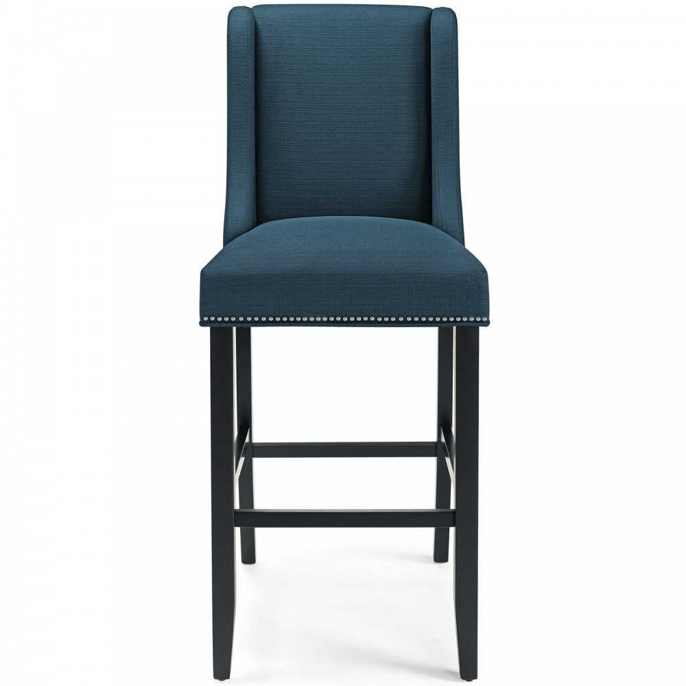 Baron Upholstered Fabric Bar Stool, Azure