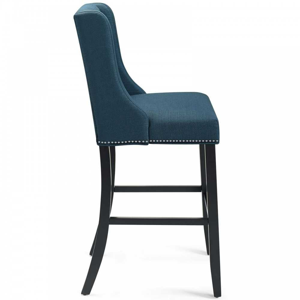 Baron Upholstered Fabric Bar Stool, Azure