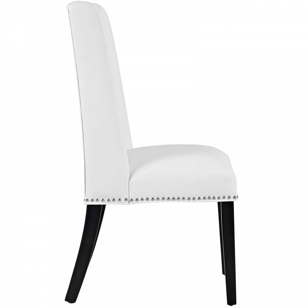 Baron Vinyl Dining Chair, White