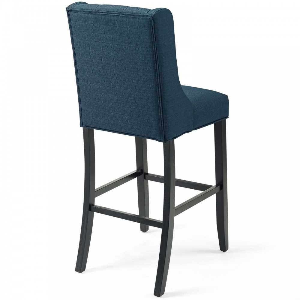 Baronet Bar Stool Upholstered Fabric Set of 2, Azure