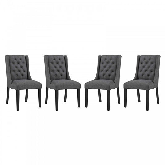 Baronet Dining Chair Fabric Set of 4, Gray
